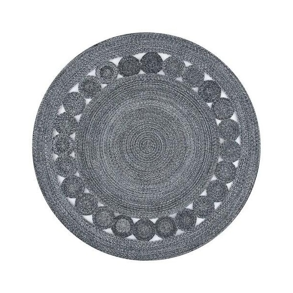 Safavieh 4 x 4 ft. Cape Cod Round Area Rug, Charcoal CAP225H-4R - main